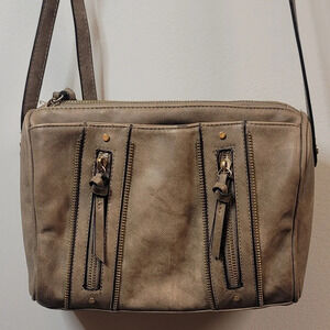 Greyish brown crossbody purse